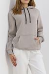 Kanguru Cep Oversize Sweat Bej - 3080.275.