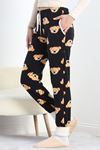 Paçası Peluşlu Polar Cepli Pijama Altı Siyah - 20581.1287.